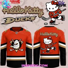 -Anaheim Ducks Hello Kitty Limited Edition Hockey Jersey