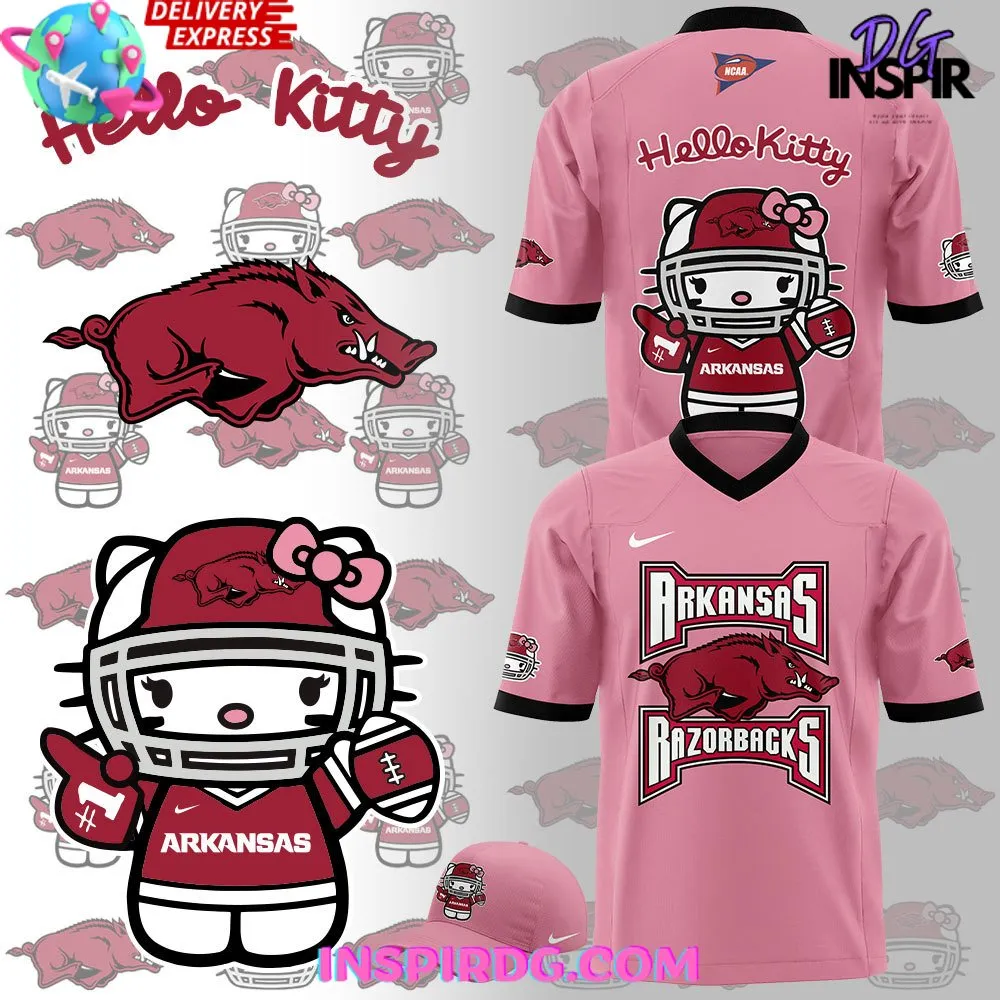 -Arkansas Razorbacks x Hello Kitty 2024 Football Jersey