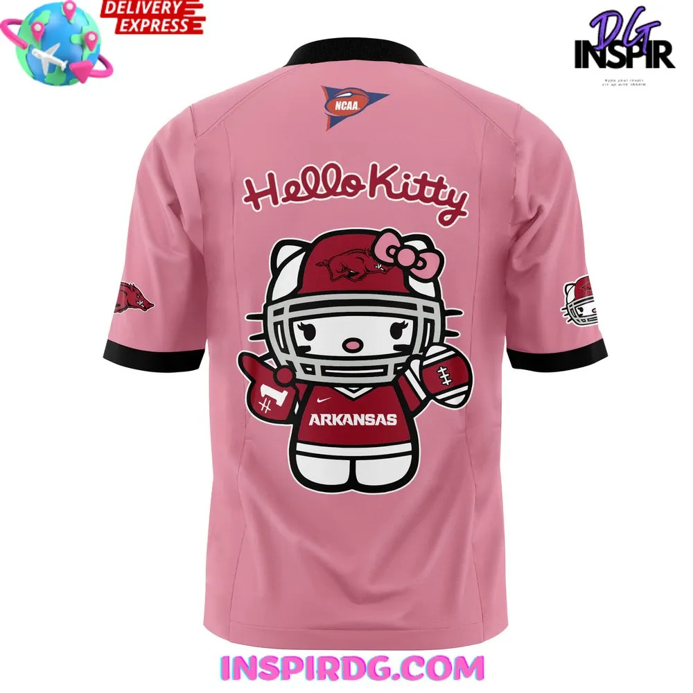 -Arkansas Razorbacks x Hello Kitty 2024 Football Jersey