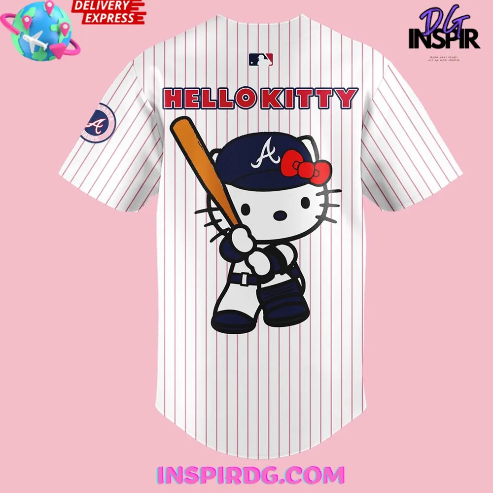 -Atlanta Braves x Hello Kitty Night 2024 Baseball Jersey