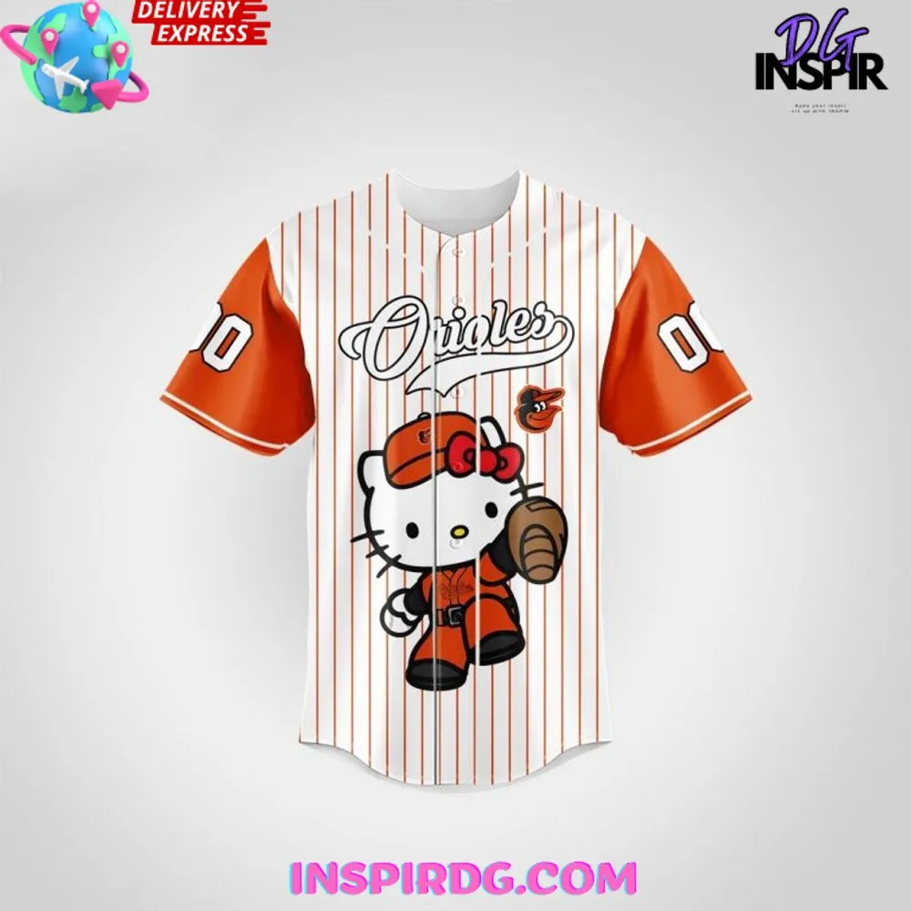 -Baltimore Orioles x Hello Kitty 2024 Baseball Jersey