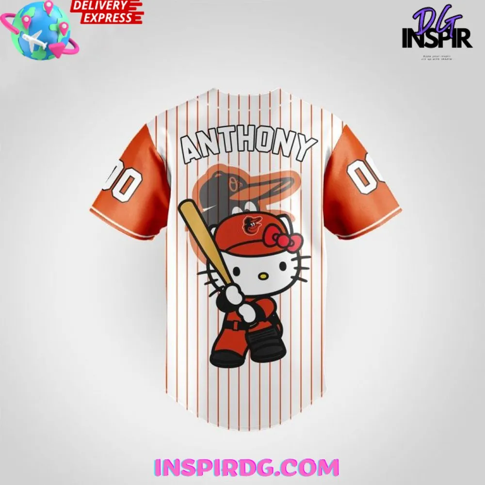 -Baltimore Orioles x Hello Kitty 2024 Baseball Jersey