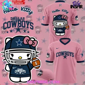 -Dallas Cowboys x Hello Kitty Pink Football Jersey