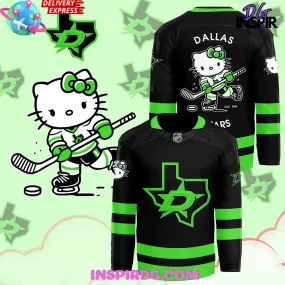 -Dallas Stars x Hello Kitty 50th Anniversary Hockey Jersey