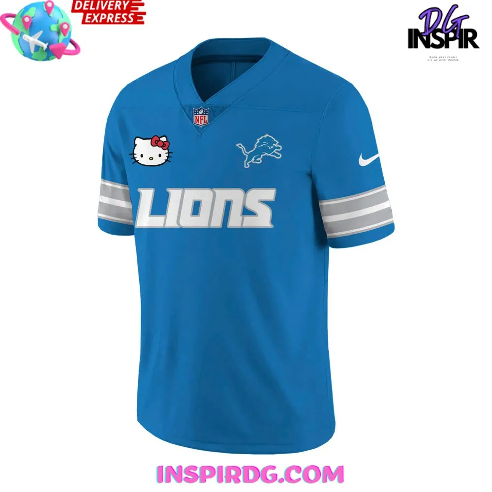 -Detroit Lions x Hello Kitty 50th Anniversary Football Jersey