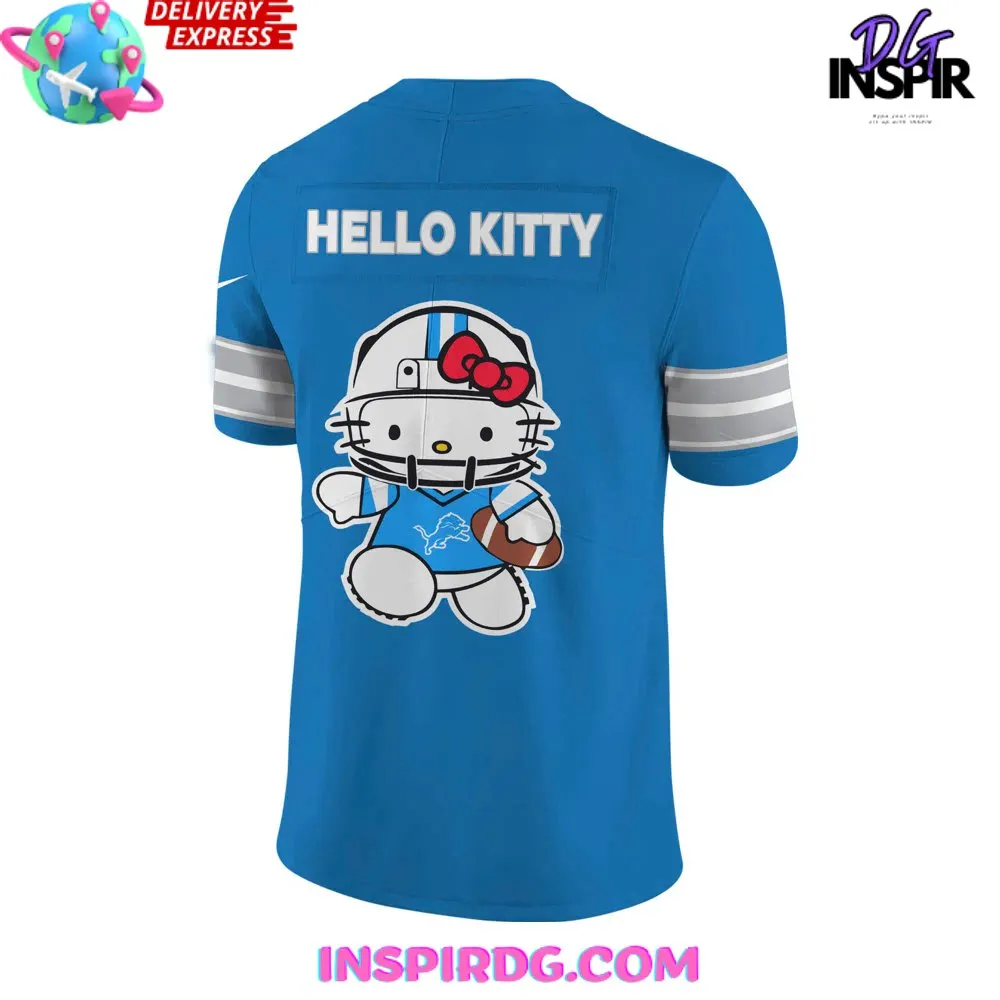 -Detroit Lions x Hello Kitty 50th Anniversary Football Jersey