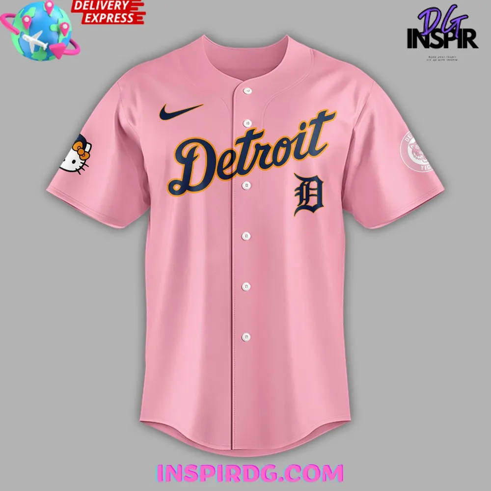 -Detroit Tigers x Hello Kitty 2024 Baseball Jersey