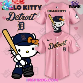 -Detroit Tigers x Hello Kitty 2024 Baseball Jersey