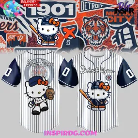 -Hello Kitty x Detroit Tigers 2024 Custom Baseball Jersey