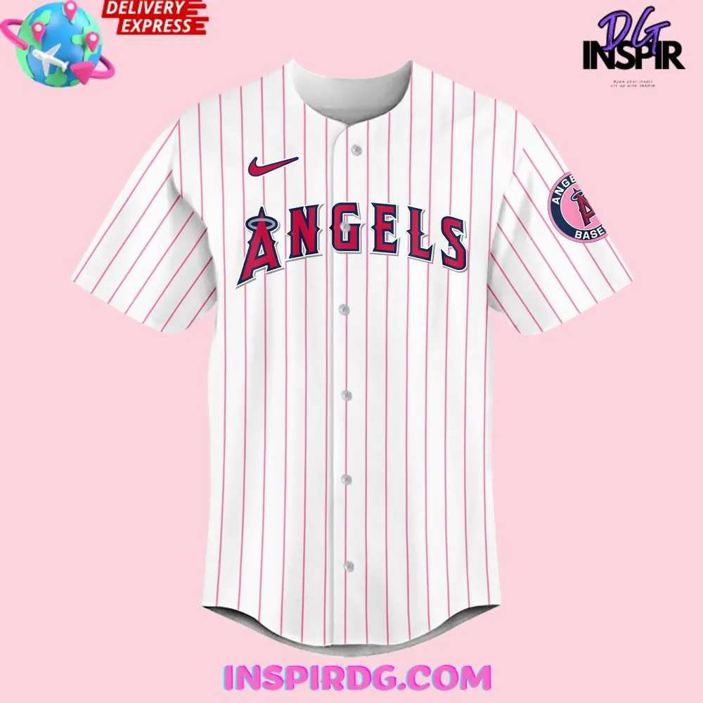 -Hello Kitty x Los Angeles Angels 2024 Red Baseball Jersey