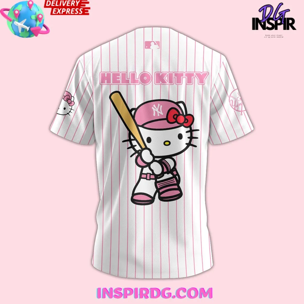 -Hello Kitty x New York Yankees 2024 Pink Baseball Jersey