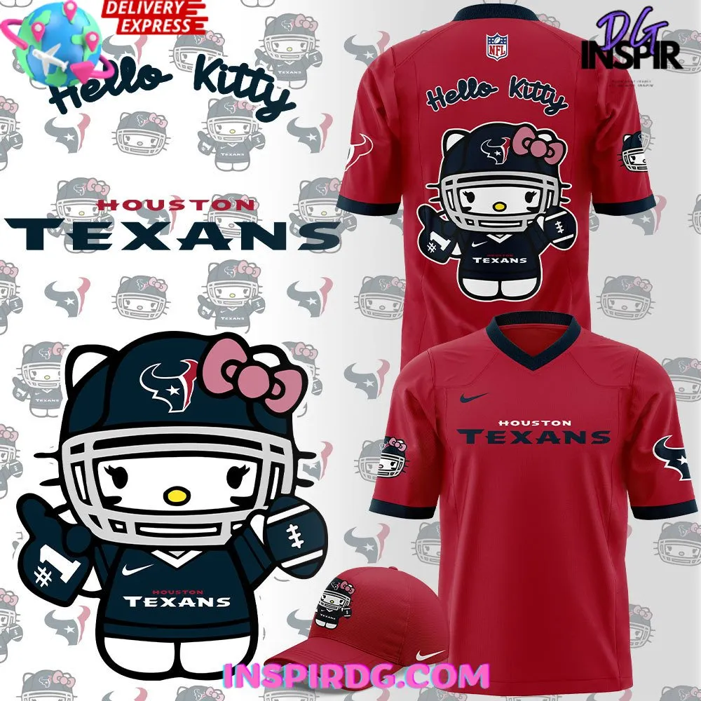 -Houston Texans x Hello Kitty 2024 Football Jersey