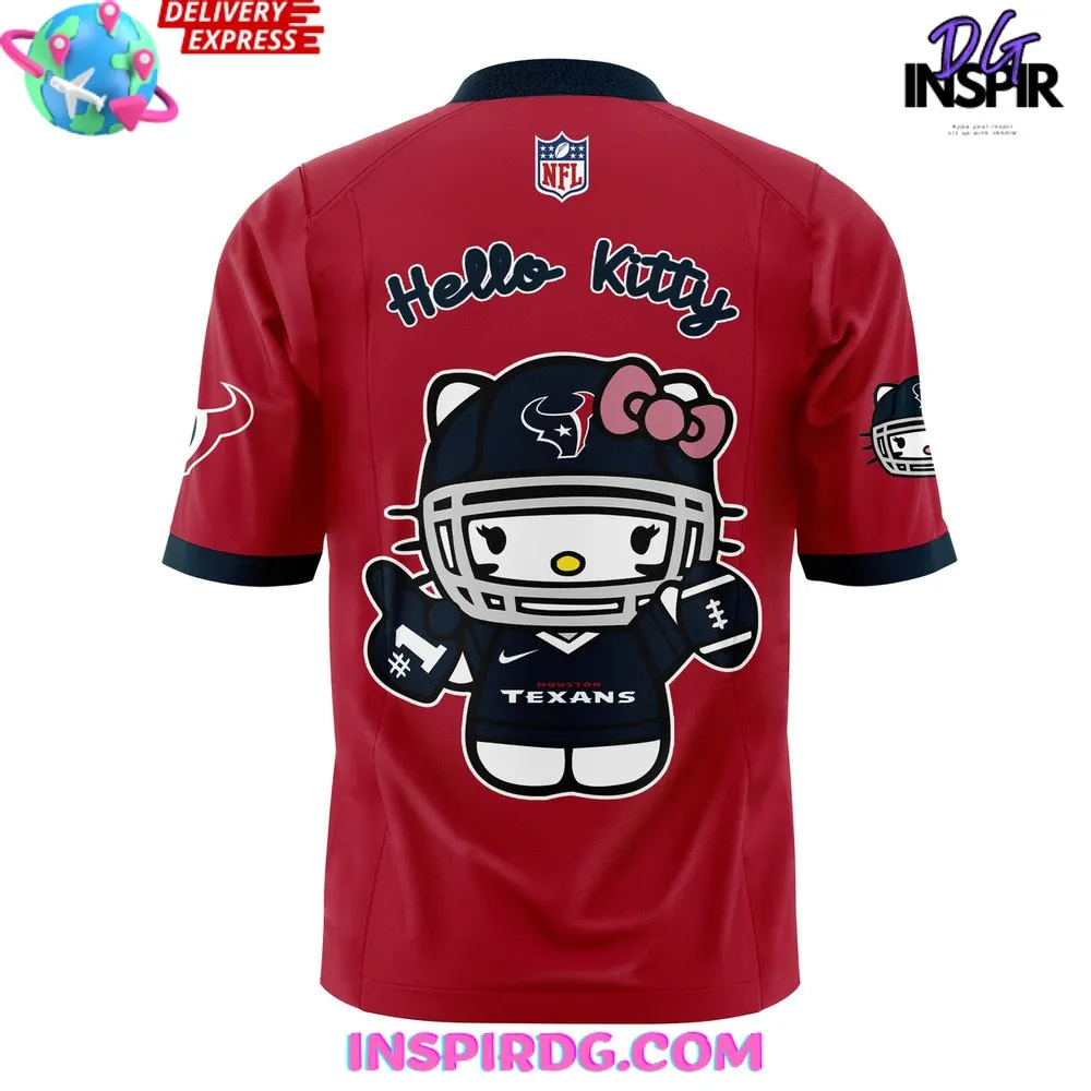 -Houston Texans x Hello Kitty 2024 Football Jersey