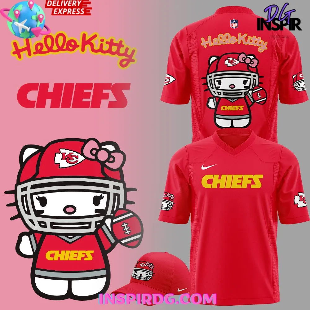 -Kansas City Chiefs x Hello Kitty 2024 Football Jersey