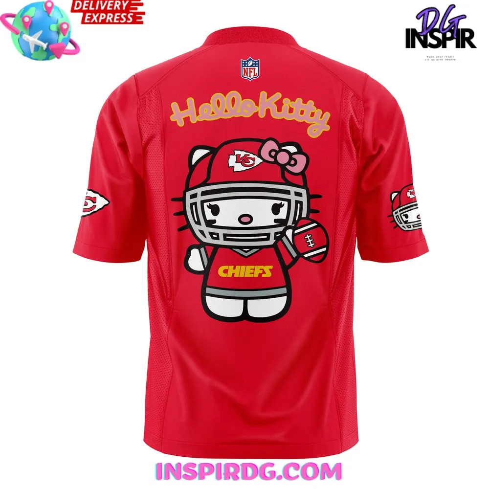 -Kansas City Chiefs x Hello Kitty 2024 Football Jersey