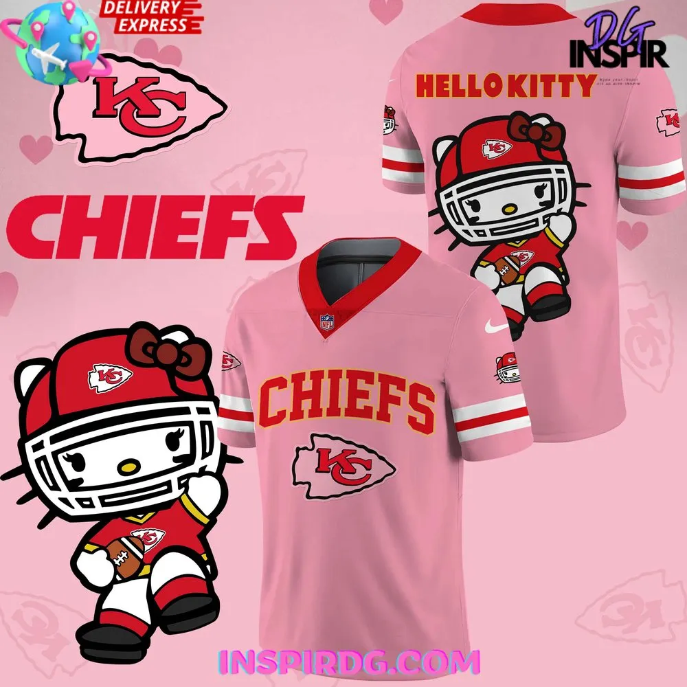 -Kansas City Chiefs x Hello Kitty Football Jersey