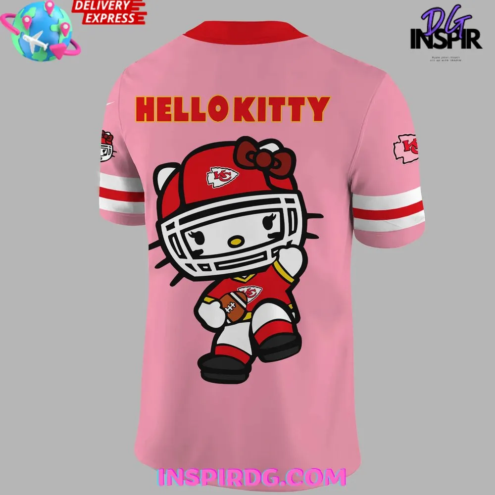 -Kansas City Chiefs x Hello Kitty Football Jersey