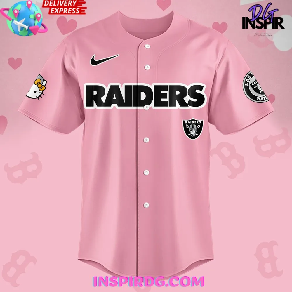 -Las Vegas Raiders x Hello Kitty 2024 Baseball Jersey