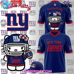 -New York Giants x Hello Kitty Blue Football Jersey