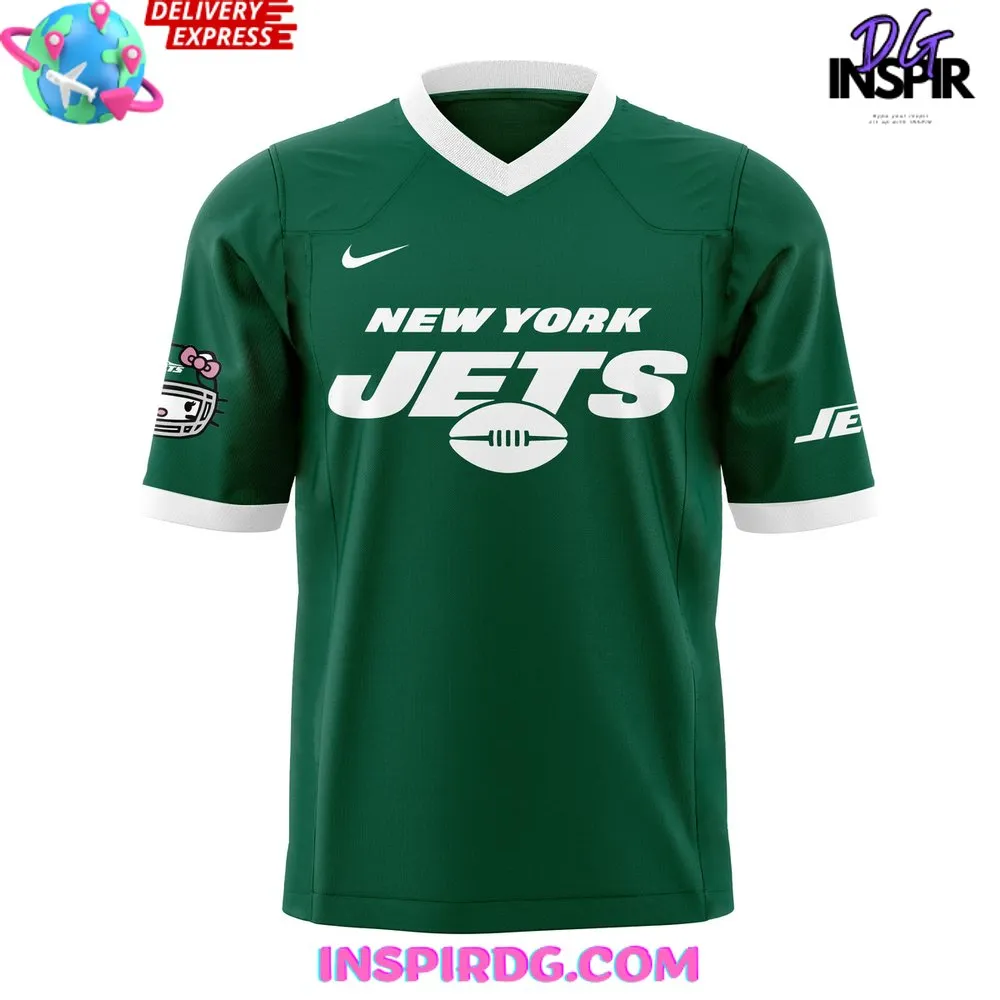 -New York Jets x Hello Kitty 2024 Football Jersey