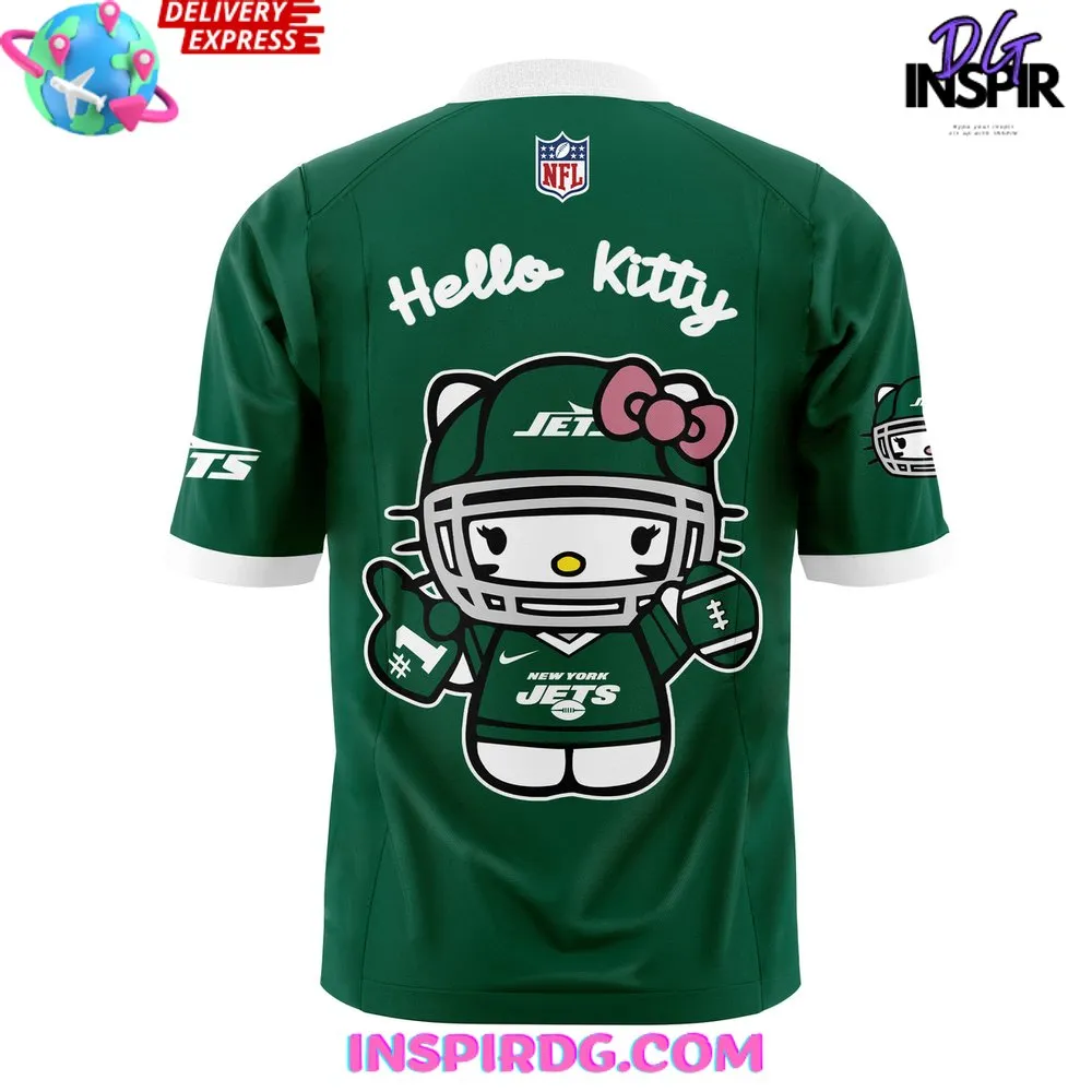 -New York Jets x Hello Kitty 2024 Football Jersey