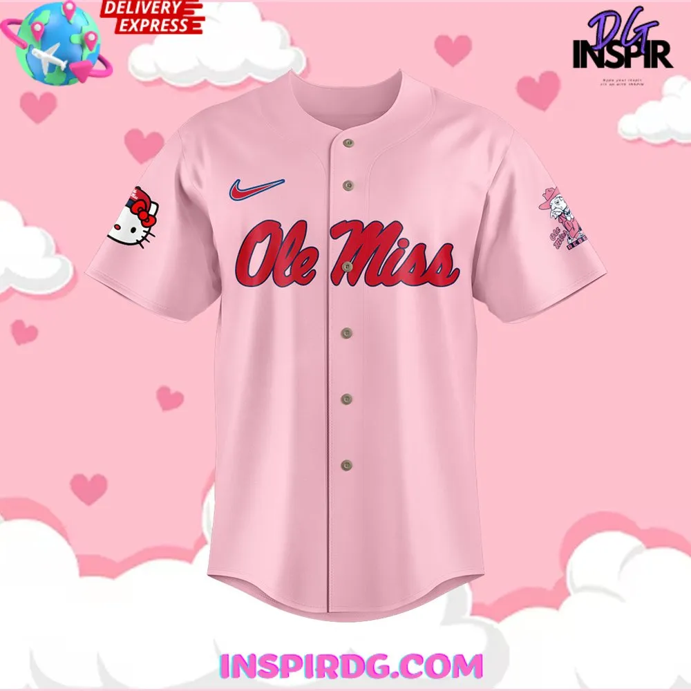 -Ole Miss Rebels x Hello Kitty 2024 Baseball Jersey