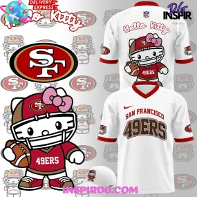 -San Francisco 49ers x Hello Kitty 2024 White Football Jersey