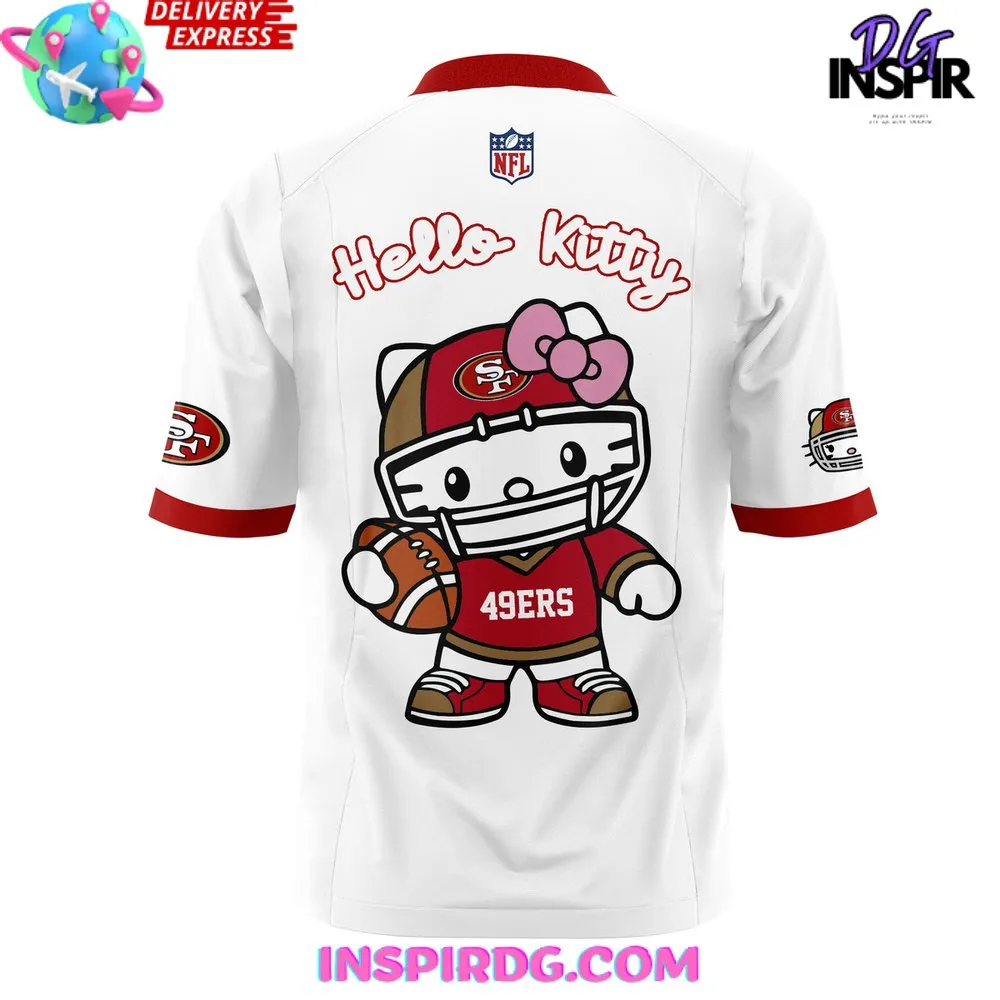 -San Francisco 49ers x Hello Kitty 2024 White Football Jersey