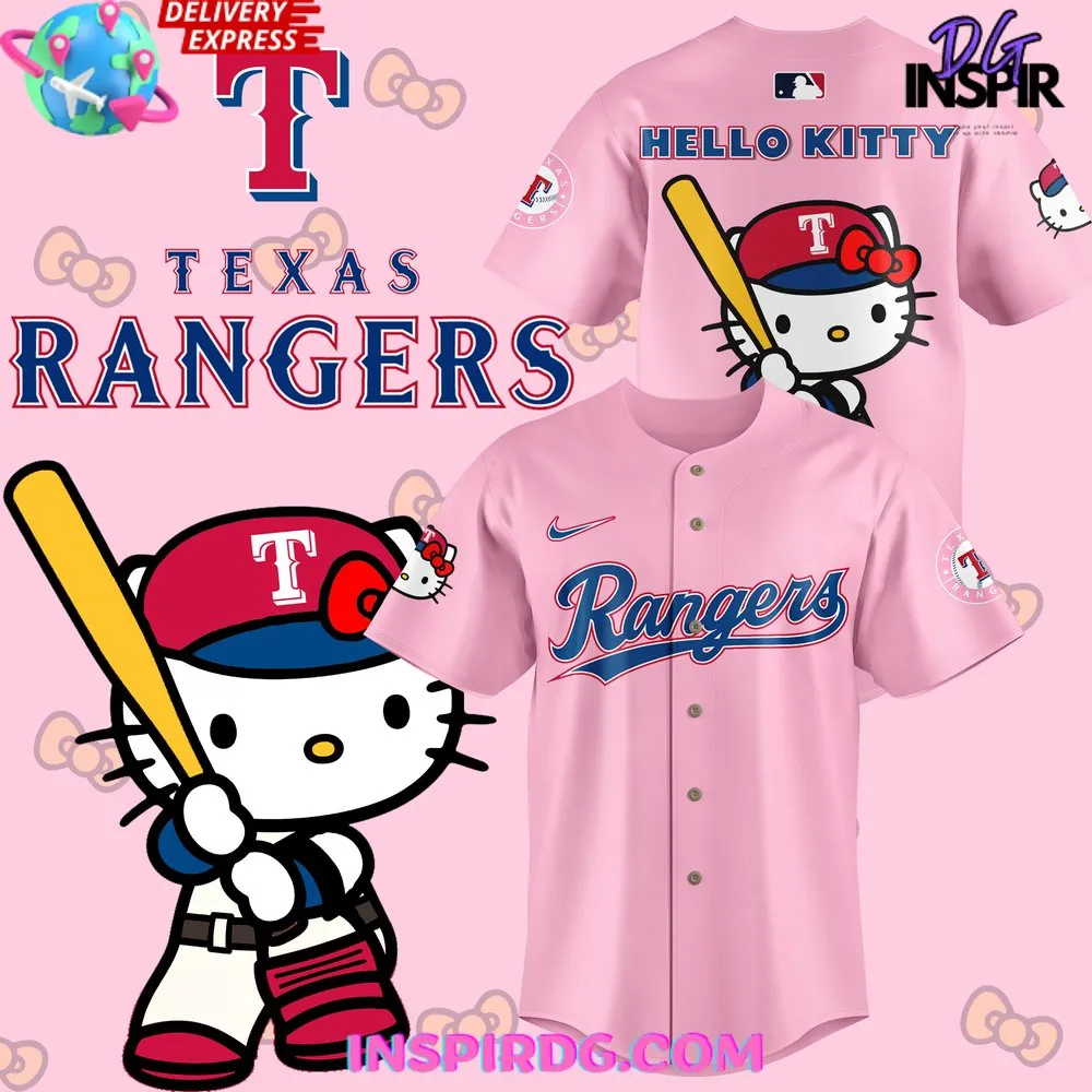 -Texas Rangers x Hello Kitty Night 2024 Baseball Jersey