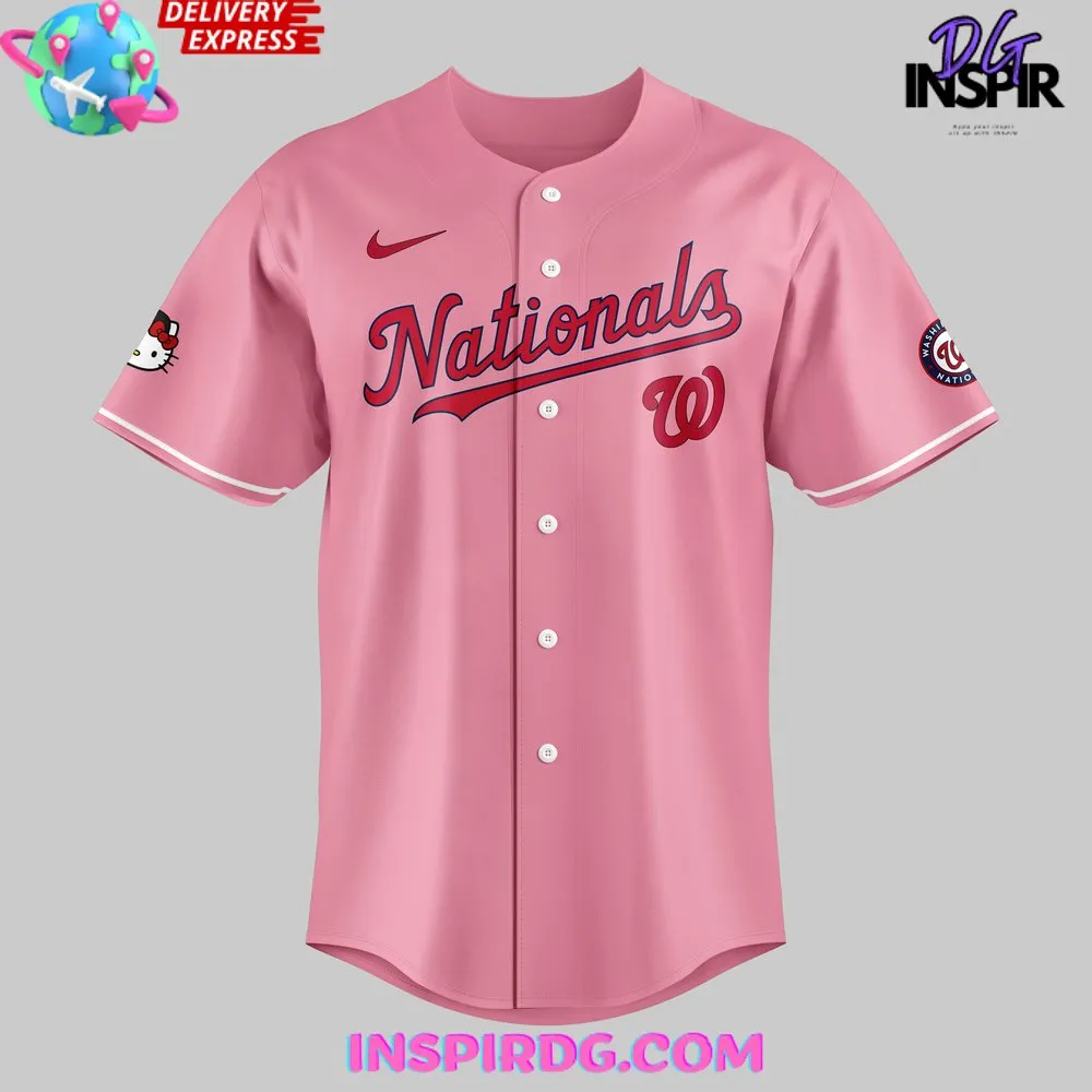 -Washington Nationals x Hello Kitty 2024 Baseball Jersey