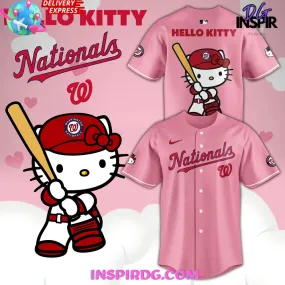 -Washington Nationals x Hello Kitty 2024 Baseball Jersey