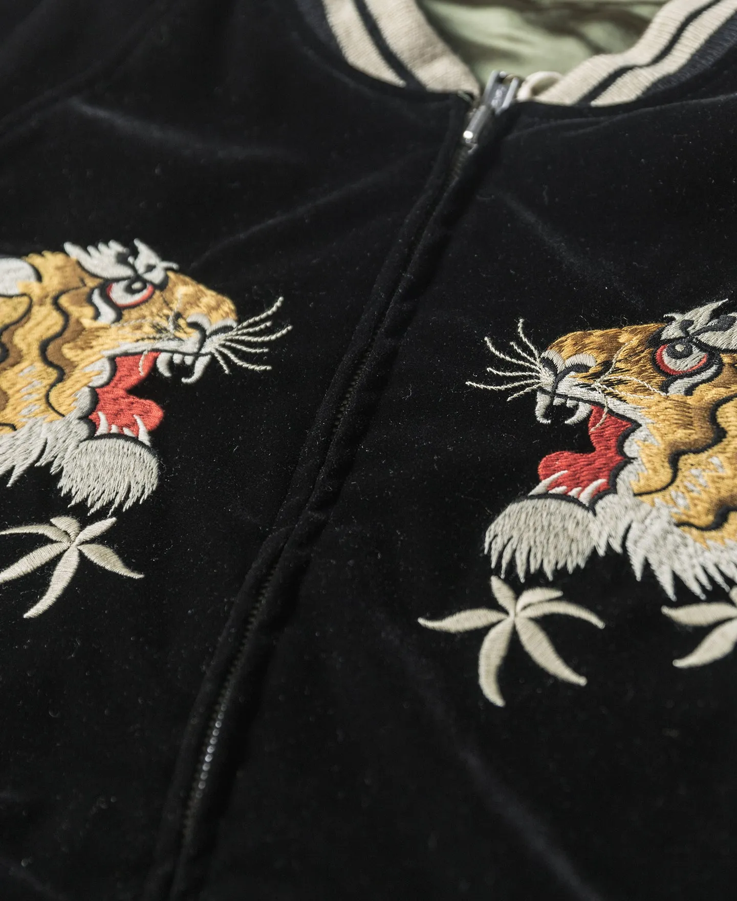 1950s Reversible Acetate Souvenir Jacket - Falcon × Tiger