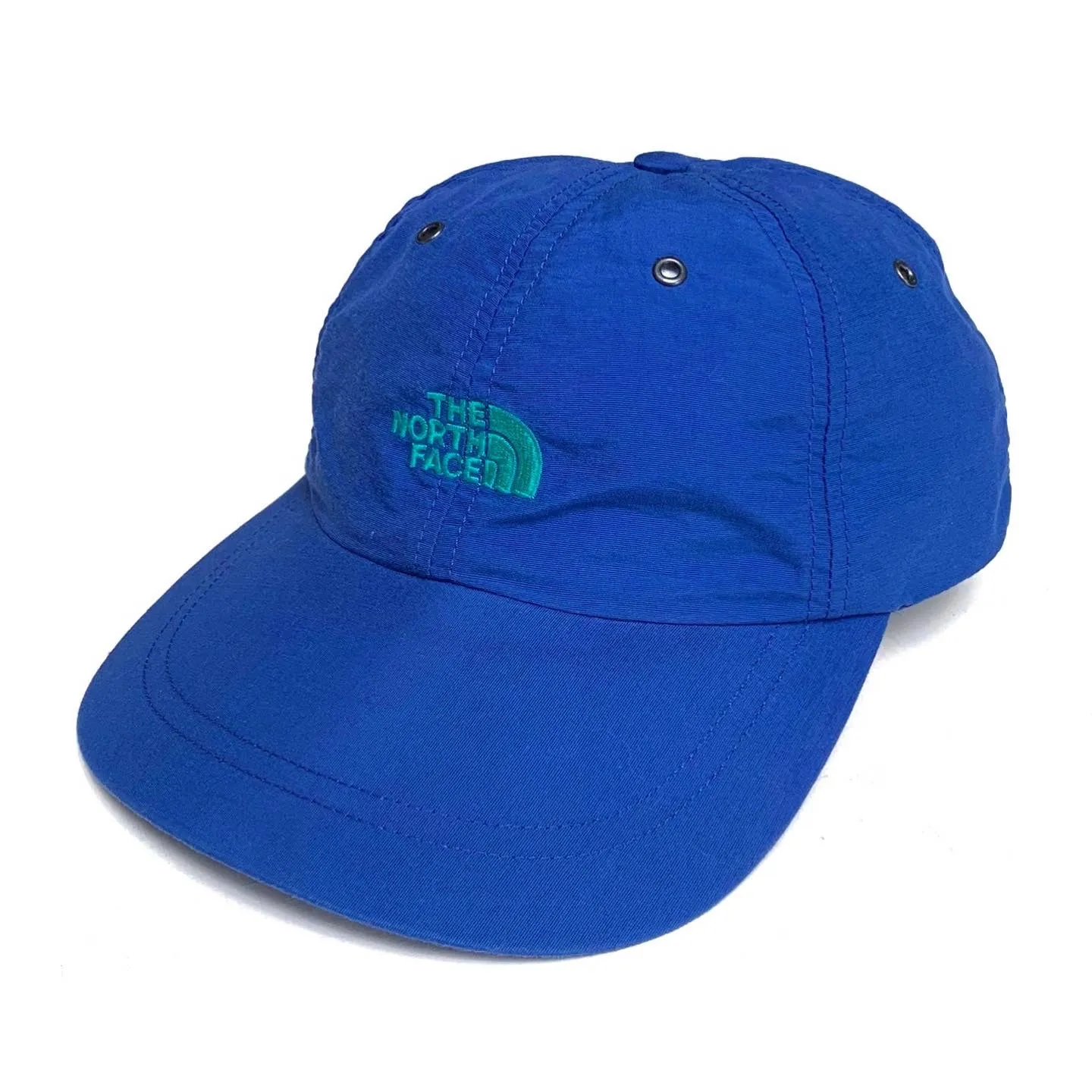 1997 The North Face Nylon Cap, Bright Blue & Green (OS)