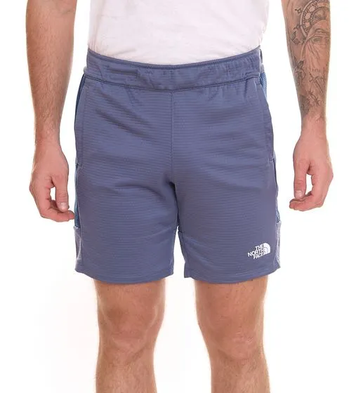 2er Pack THE NORTH FACE Mountain Athletics Herren Fleece-Shorts sportliche Sommer-Hose mit Eingriffstaschen NF0A82300EA1 Blau