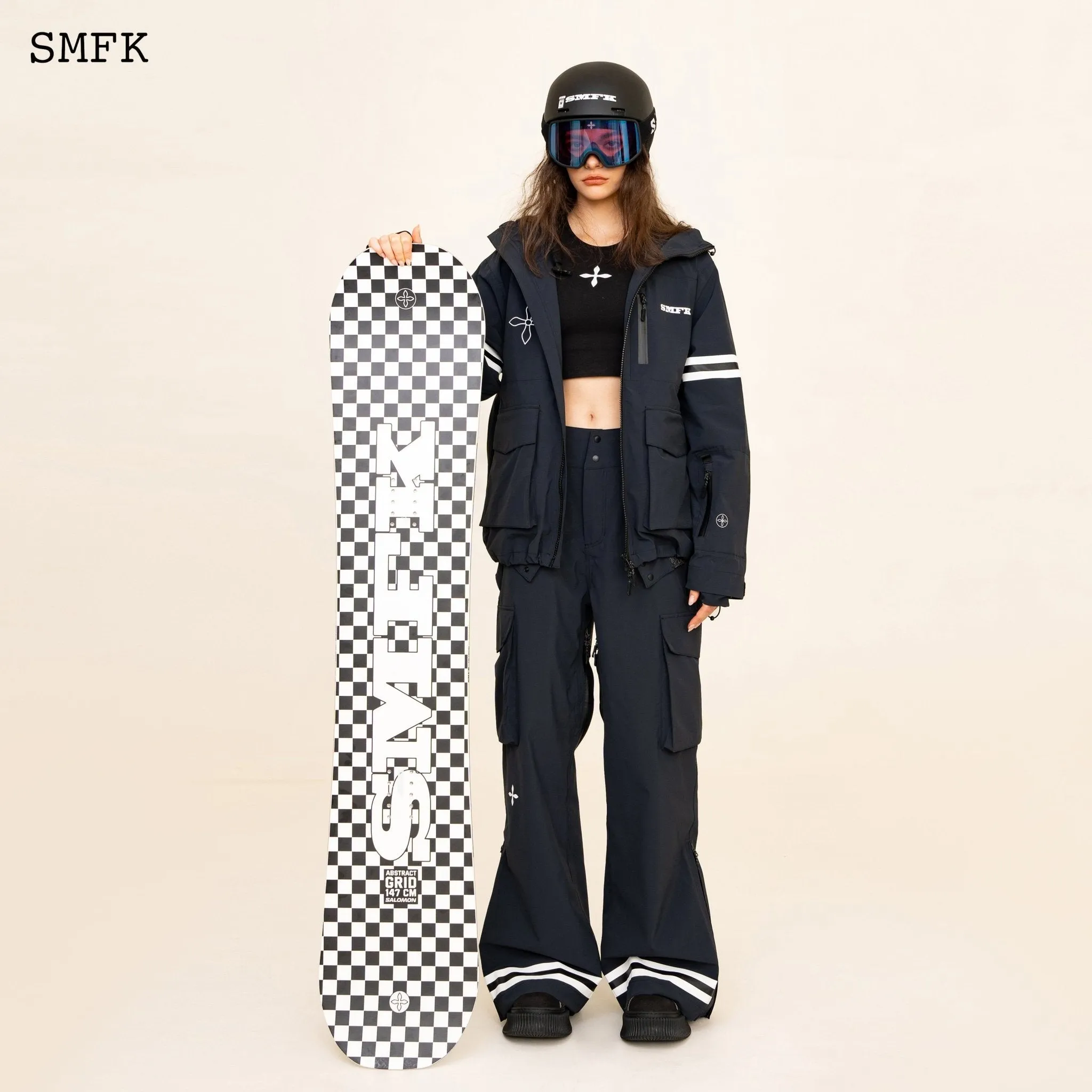 (ABSTRACT) GRID-SMFK X SALOMON Snow Board-