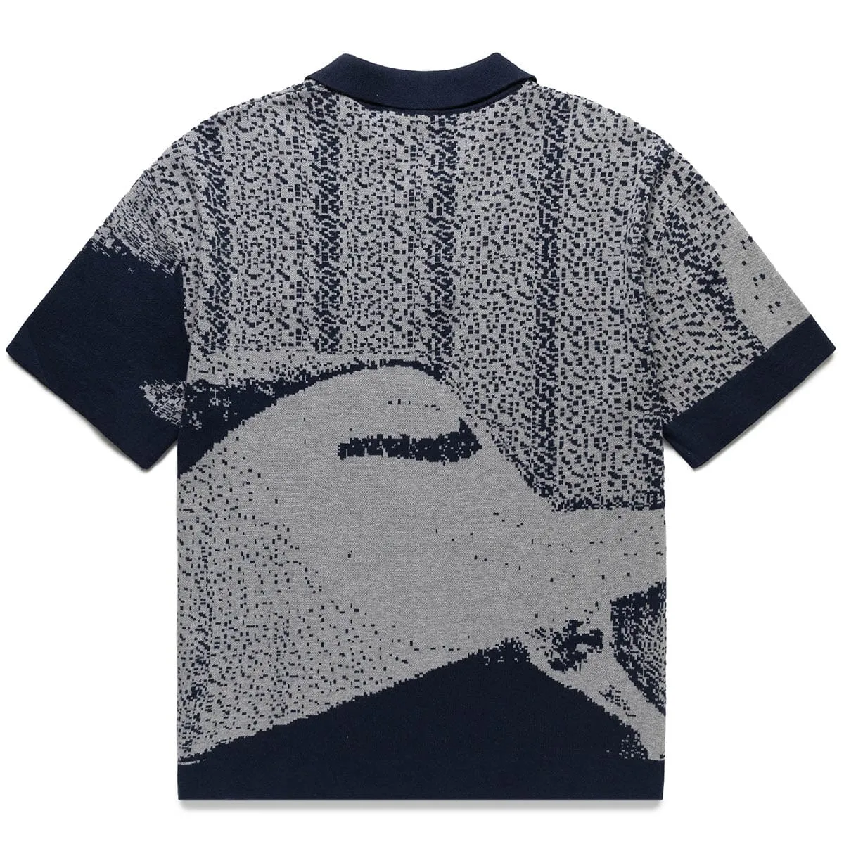 ABSTRACT KNIT POLO NAVY | Bodega