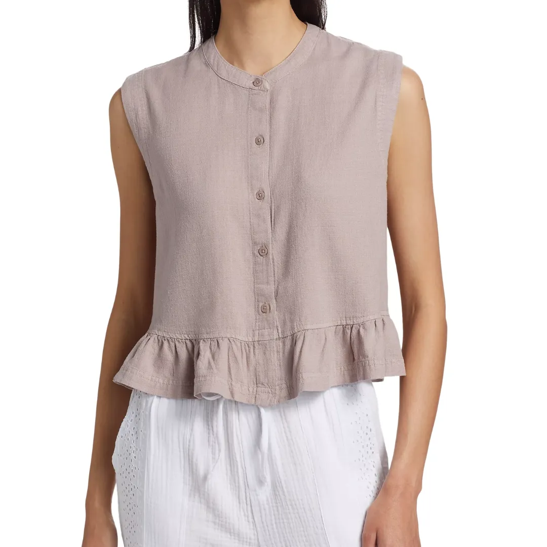 ALICE BUTTONDOWN TANK TOP RATTAN