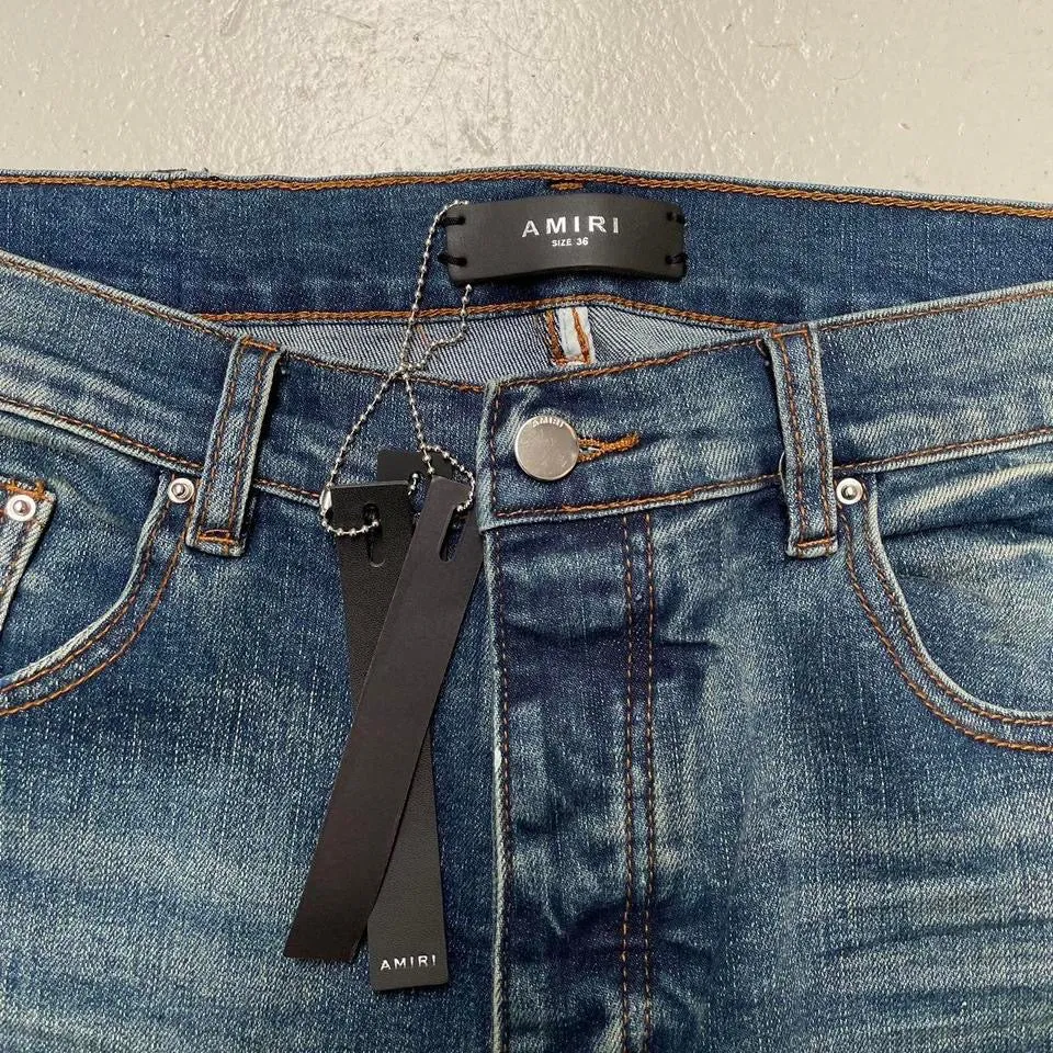 Amiri Distressed Paint Drip Jeans XL