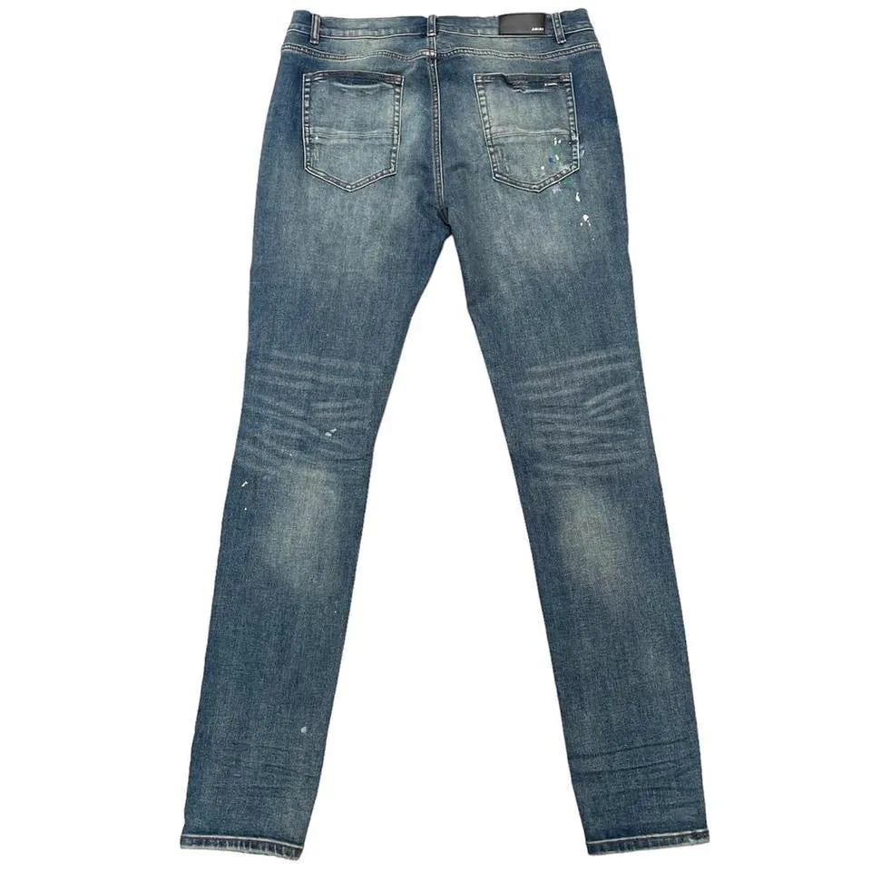 Amiri Distressed Paint Drip Jeans XL