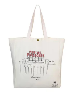 Annick - Tote Bag Custom Illustration Montreal Five Roses