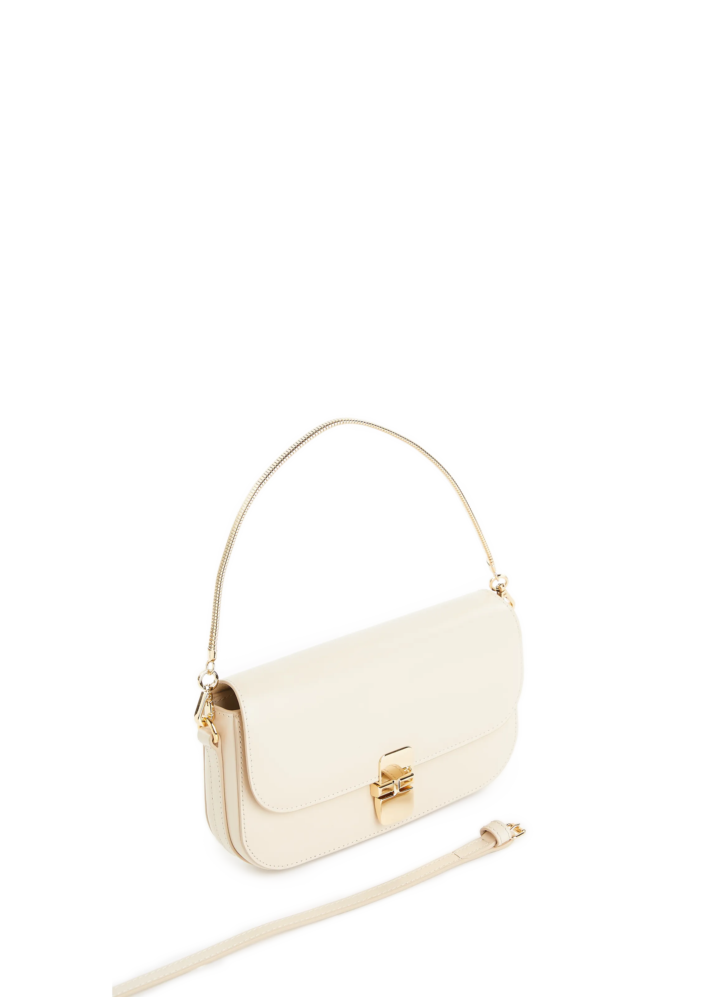 A.P.C.  Grace leather baguette bag - Beige