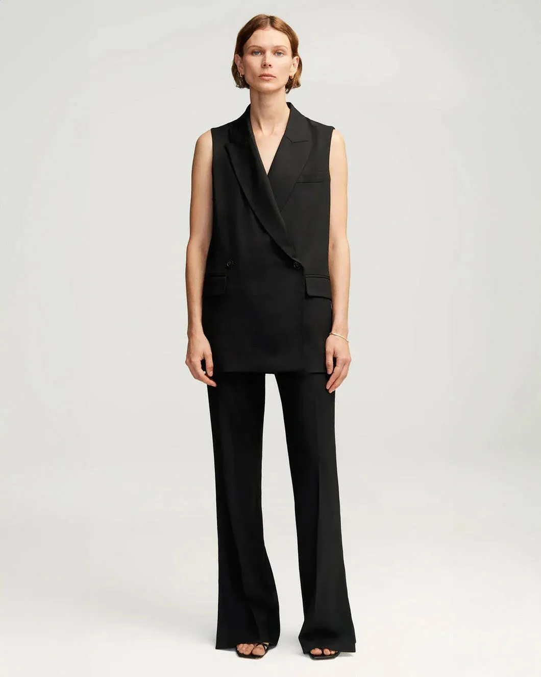   Argent Belted Vest in Seasonless Wool  