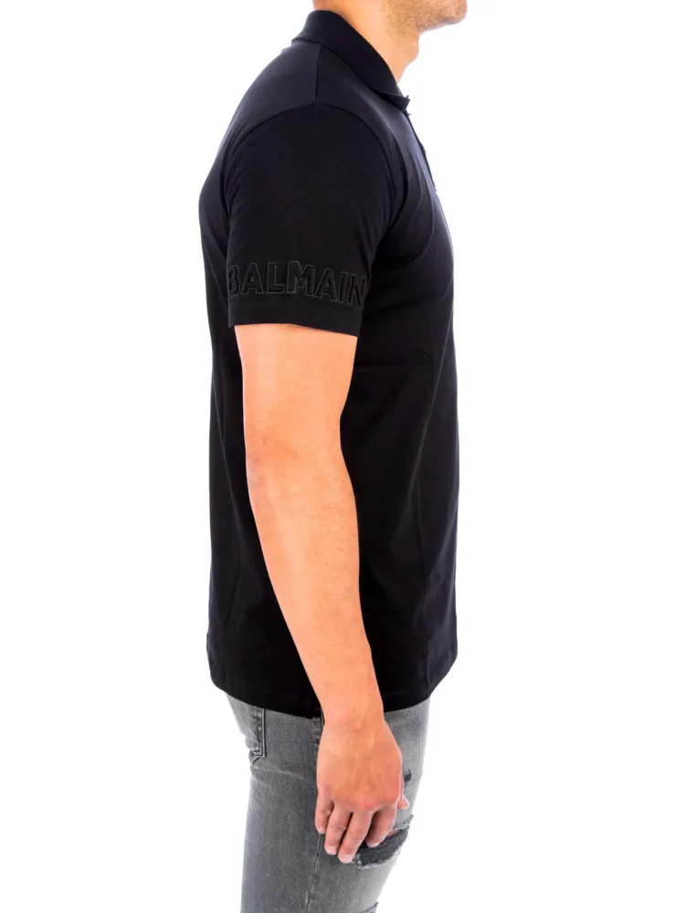 Balmain Embossed Polo Shirt | Credomen