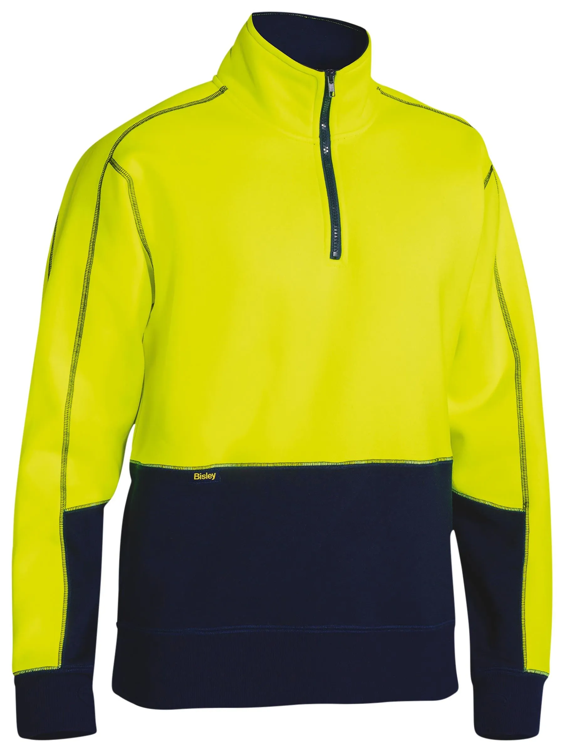 Bisley Hi Vis Fleece 1/4 Zip Pullover