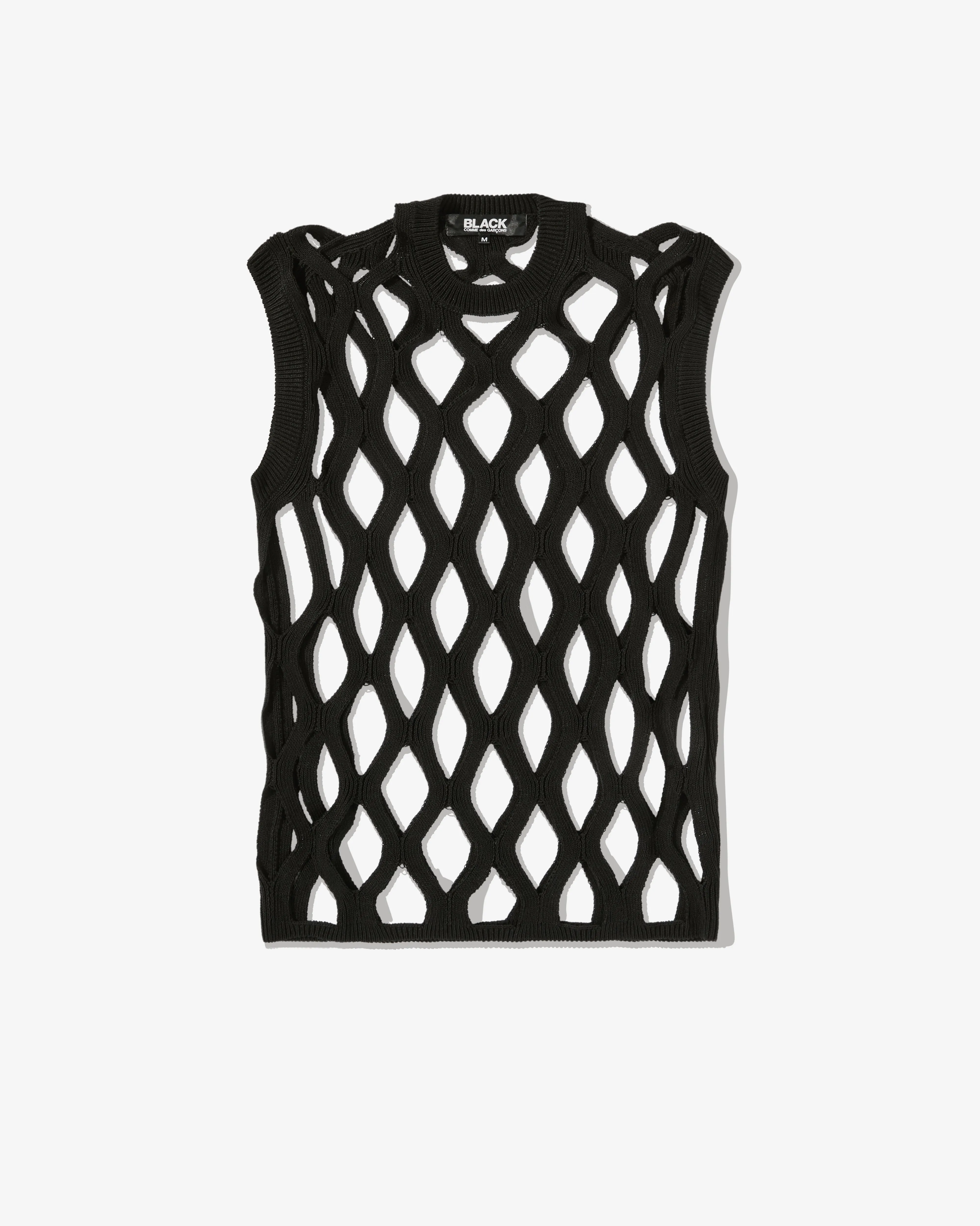 Black Comme Des Garçons Mesh Vest  Black