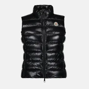 Black Nylon Sleeveless Puffer