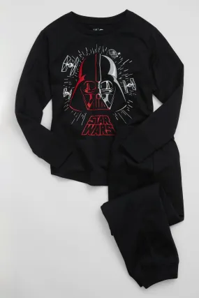 Black Star Wars Darth Vadar Long Sleeve Pyjama Set