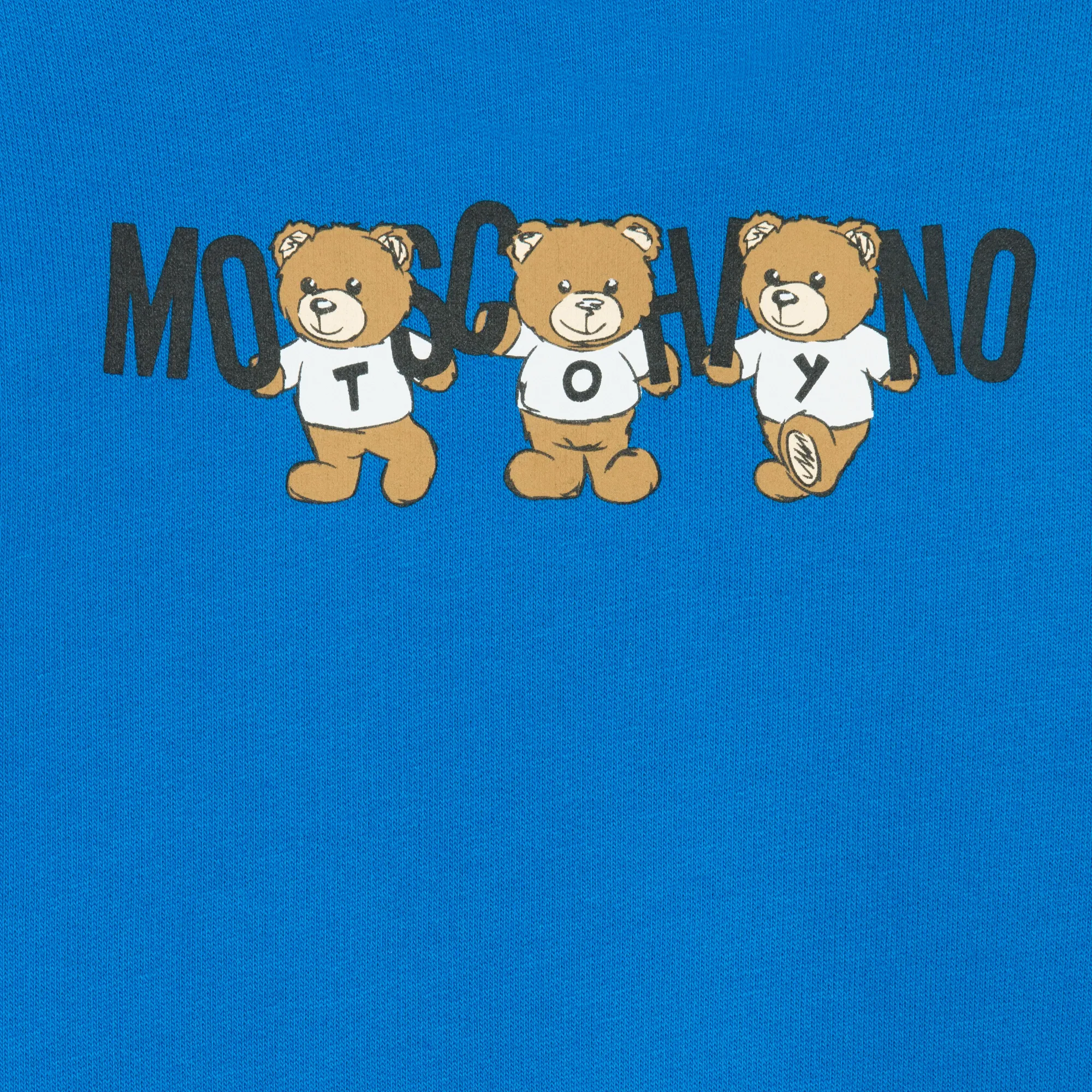 Blue Cotton Teddy Bear Logo Tracksuit