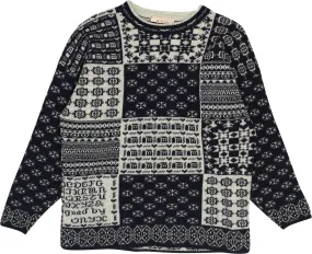 Blue Patterned Jumper | ThriftTale