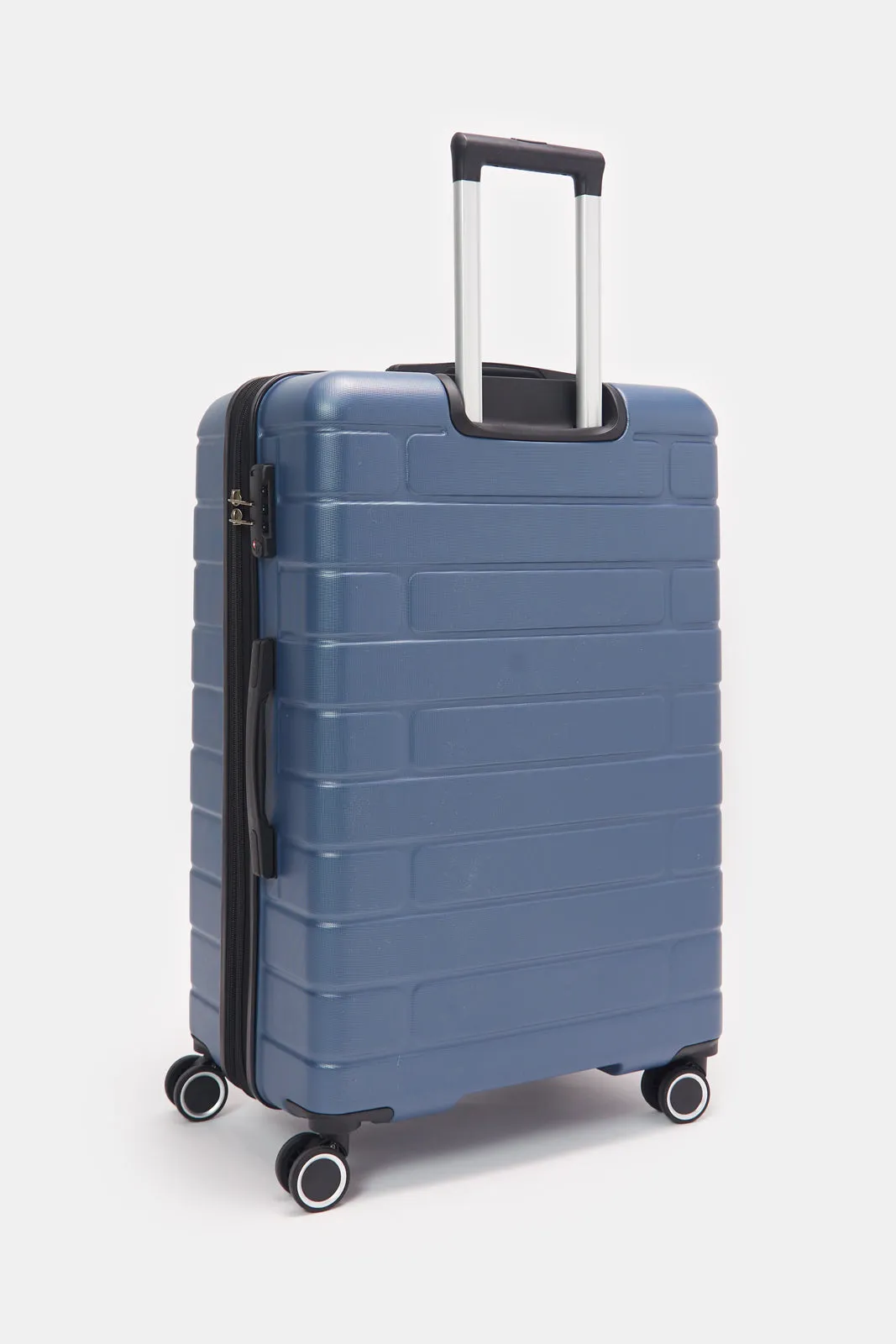 Blue Textured Trolley Luggage (24 Inch)